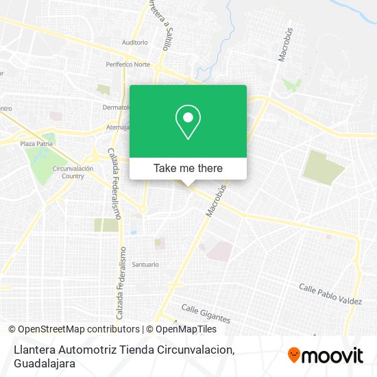 Llantera Automotriz Tienda Circunvalacion map