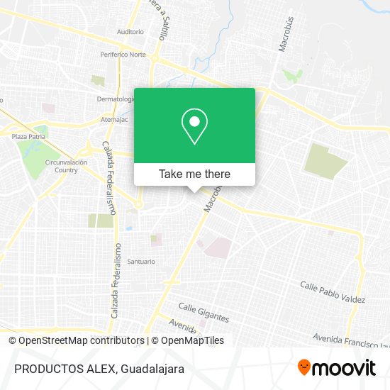 Mapa de PRODUCTOS ALEX
