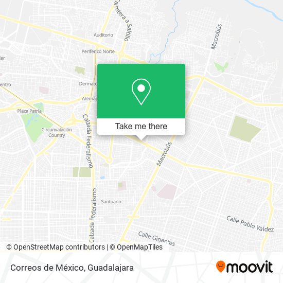 Correos de México map