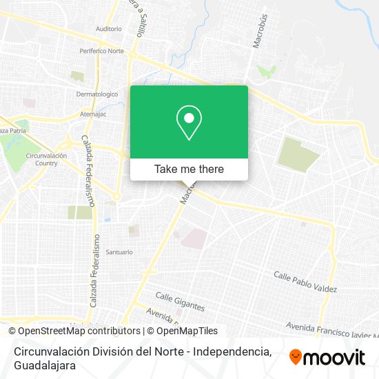 Circunvalación División del Norte - Independencia map