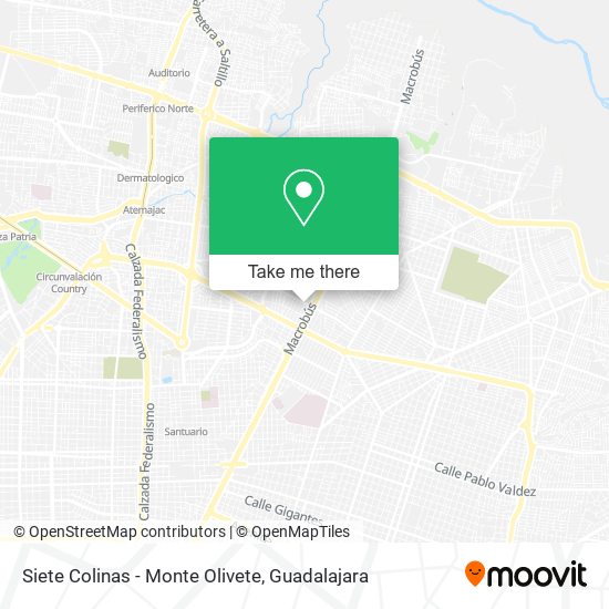 Siete Colinas - Monte Olivete map