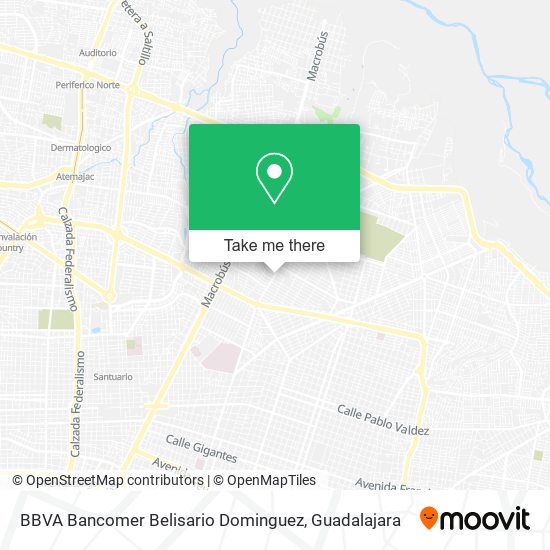 BBVA Bancomer Belisario Dominguez map