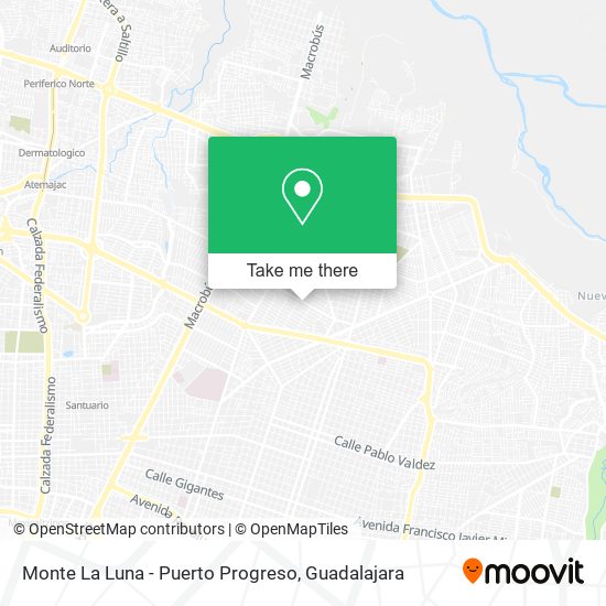 Monte La Luna - Puerto Progreso map