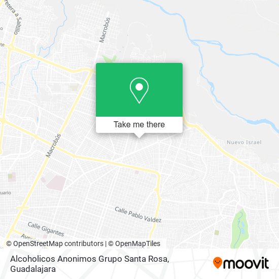 Mapa de Alcoholicos Anonimos Grupo Santa Rosa