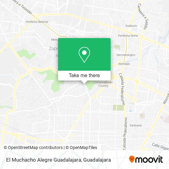Mapa de El Muchacho Alegre Guadalajara