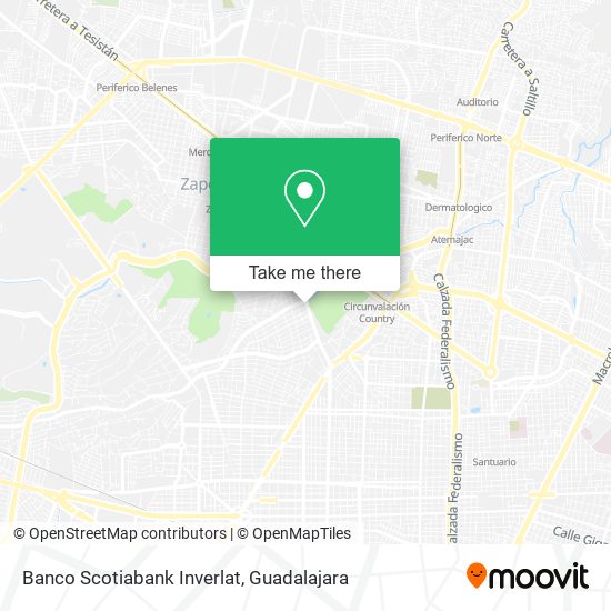 How to get to Banco Scotiabank Inverlat in Zapopan by Bus or Train