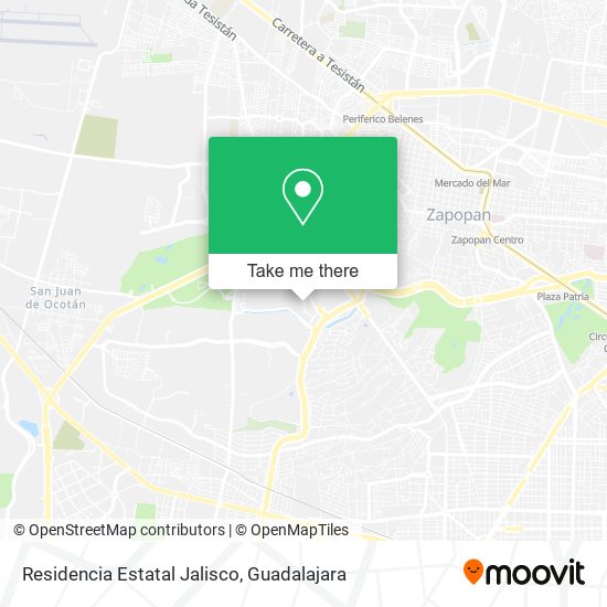 Residencia Estatal Jalisco map