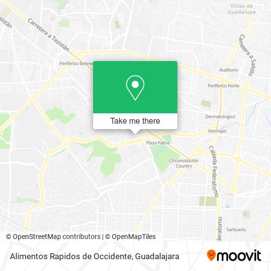 Alimentos Rapidos de Occidente map
