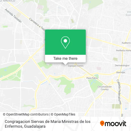 Congragacion Siervas de Maria Ministras de los Enfermos map