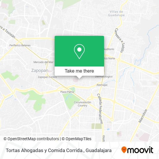 Mapa de Tortas Ahogadas y Comida Corrida.