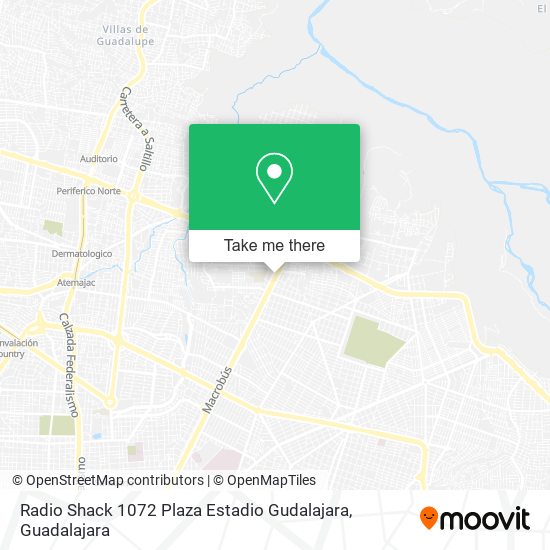 Mapa de Radio Shack 1072 Plaza Estadio Gudalajara