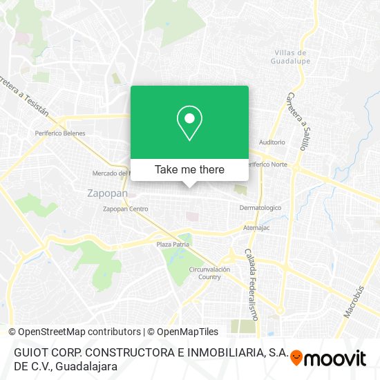 Mapa de GUIOT CORP. CONSTRUCTORA E INMOBILIARIA, S.A. DE C.V.