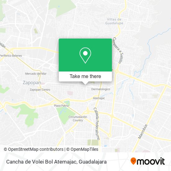 Mapa de Cancha de Volei Bol Atemajac