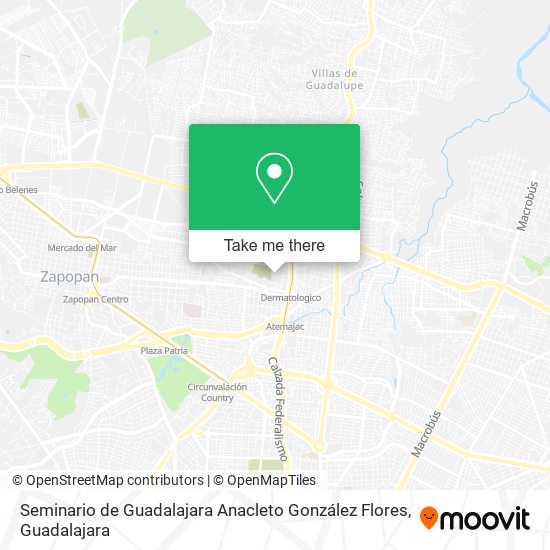 Seminario de Guadalajara Anacleto González Flores map