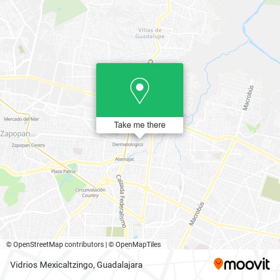 Vidrios Mexicaltzingo map