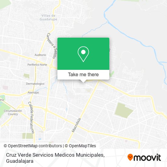 Mapa de Cruz Verde Servicios Medicos Municipales