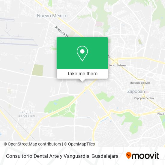 Mapa de Consultorio Dental Arte y Vanguardia