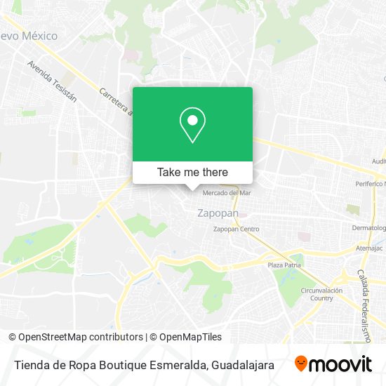 Mapa de Tienda de Ropa Boutique Esmeralda