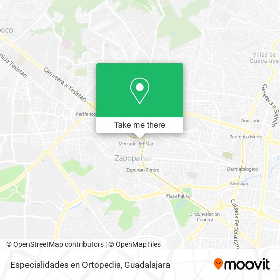 Especialidades en Ortopedia map