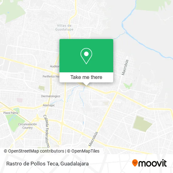 Rastro de Pollos Teca map