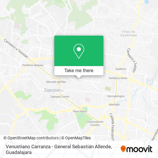 Venustiano Carranza - General Sebastián Allende map