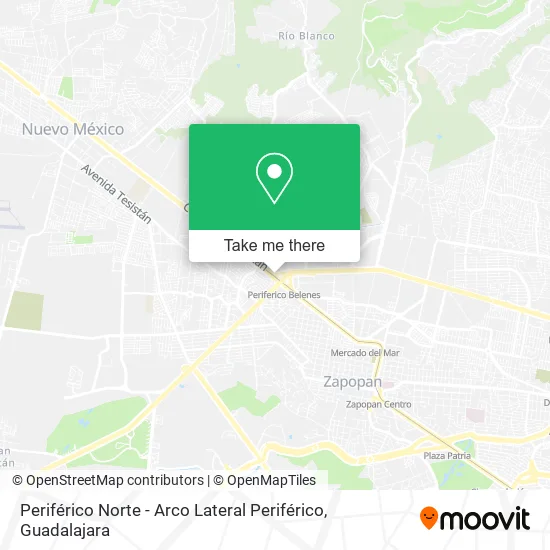 Periférico Norte - Arco Lateral Periférico map