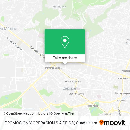 PROMOCION Y OPERACION S A DE C V map
