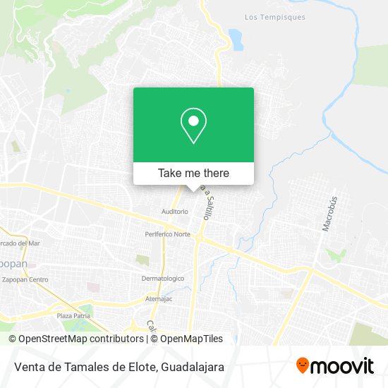 Mapa de Venta de Tamales de Elote