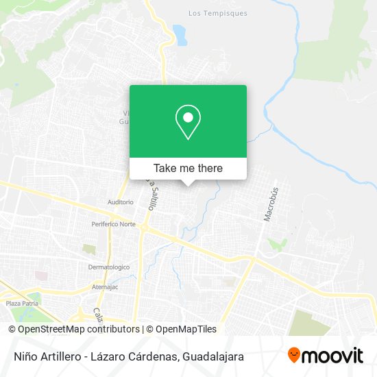 Niño Artillero - Lázaro Cárdenas map