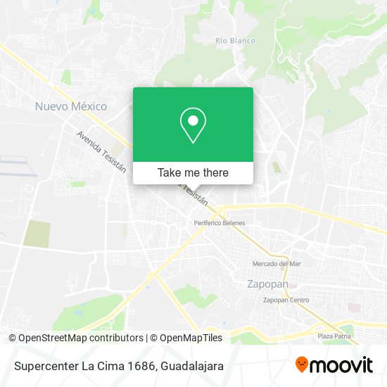 Supercenter La Cima 1686 map