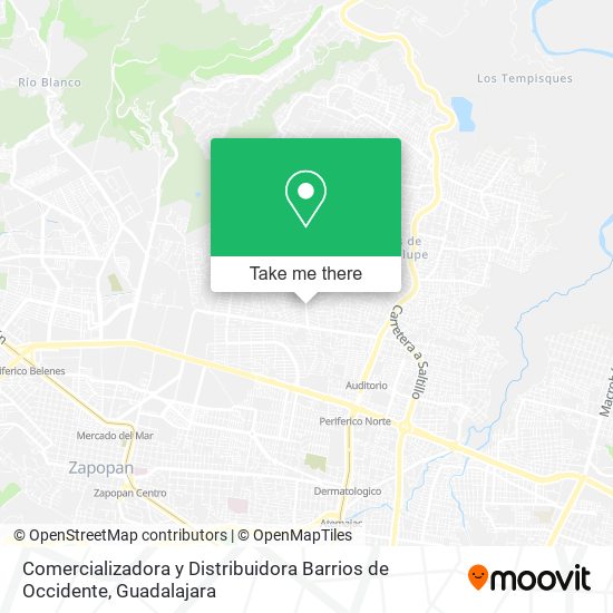 Mapa de Comercializadora y Distribuidora Barrios de Occidente