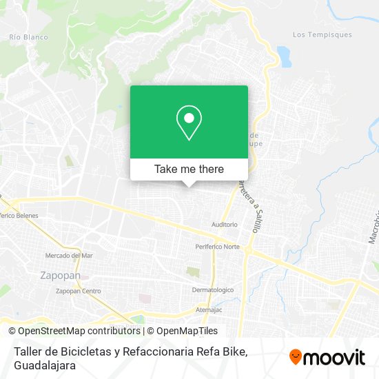 Mapa de Taller de Bicicletas y Refaccionaria Refa Bike