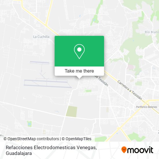 Mapa de Refacciones Electrodomesticas Venegas