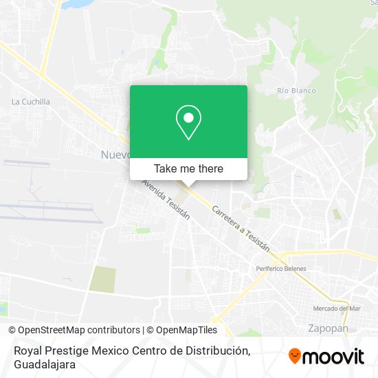 Mapa de Royal Prestige Mexico Centro de Distribución