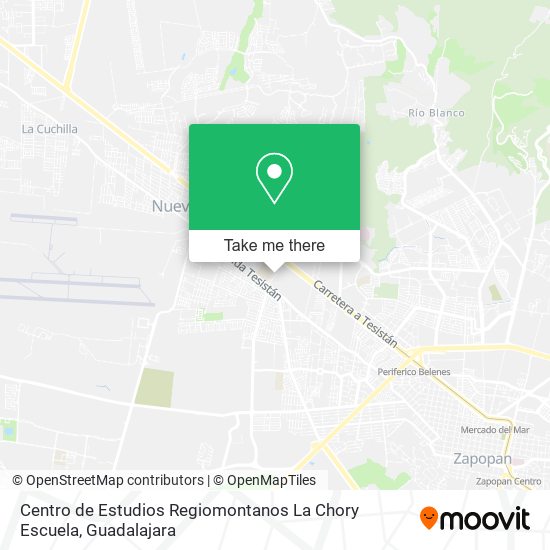 Mapa de Centro de Estudios Regiomontanos La Chory Escuela