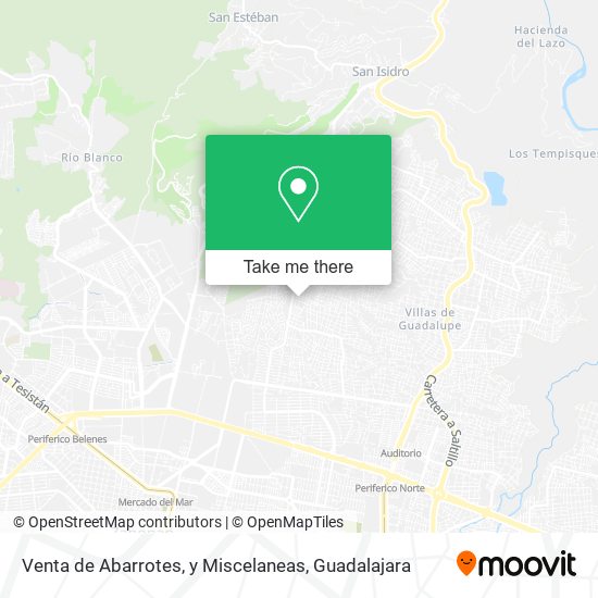 Venta de Abarrotes, y Miscelaneas map