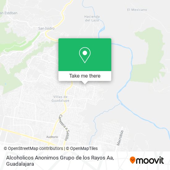 Alcoholicos Anonimos Grupo de los Rayos Aa map