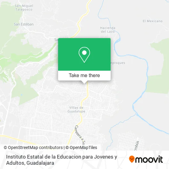 Instituto Estatal de la Educacion para Jovenes y Adultos map