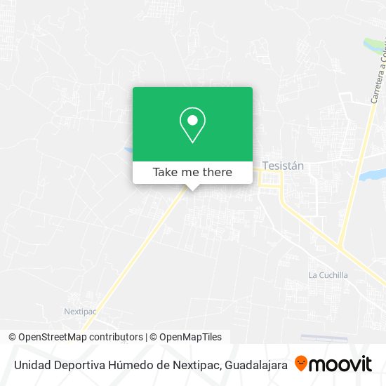 Mapa de Unidad Deportiva Húmedo de Nextipac