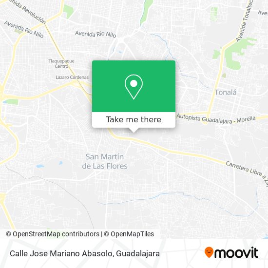 Mapa de Calle Jose Mariano Abasolo