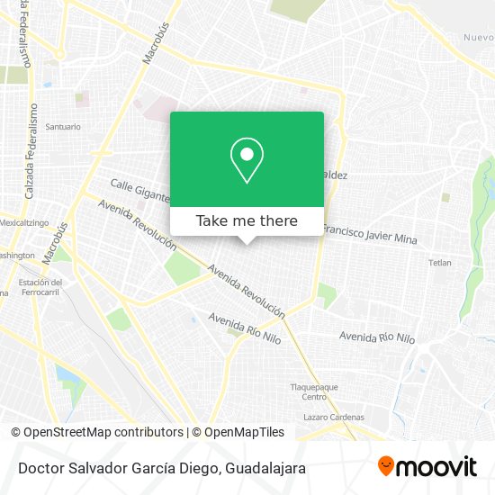 How to get to Doctor Salvador García Diego in Guadalajara by Bus or Train?