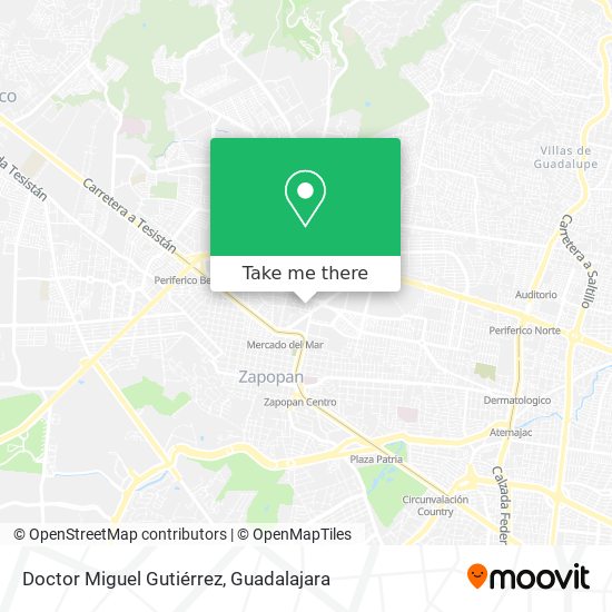 Doctor Miguel Gutiérrez map