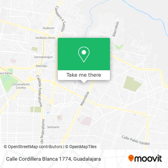 Mapa de Calle Cordillera Blanca 1774