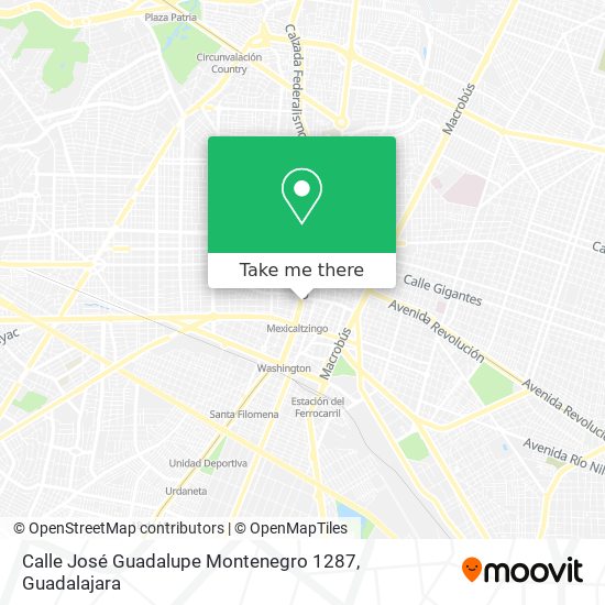 Mapa de Calle José Guadalupe Montenegro 1287