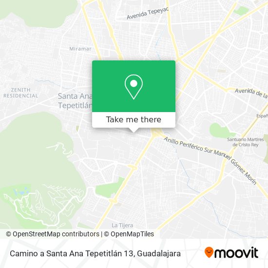 Camino a Santa Ana Tepetitlán 13 map