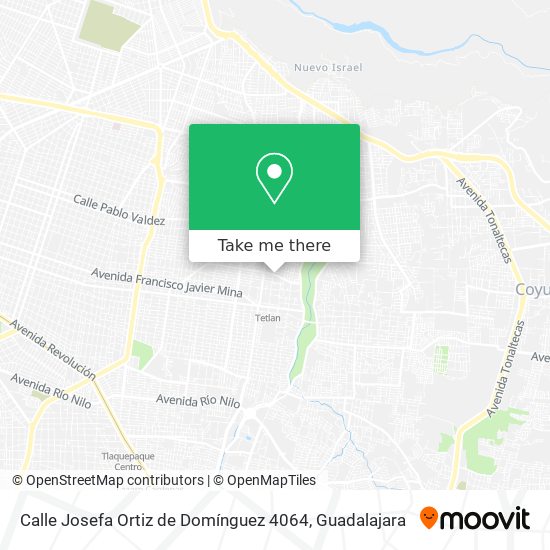 Mapa de Calle Josefa Ortiz de Domínguez 4064