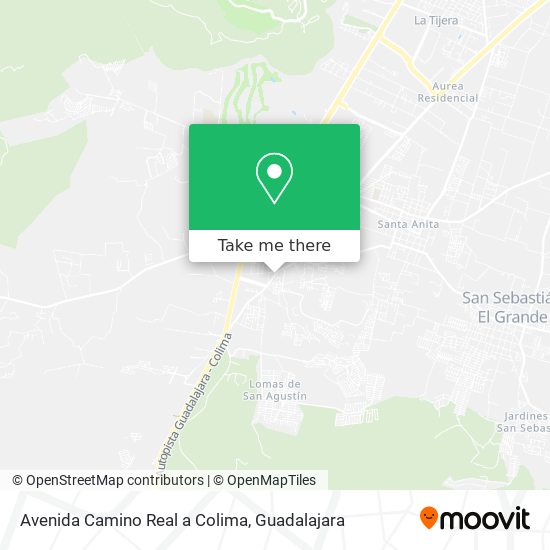 Avenida Camino Real a Colima map