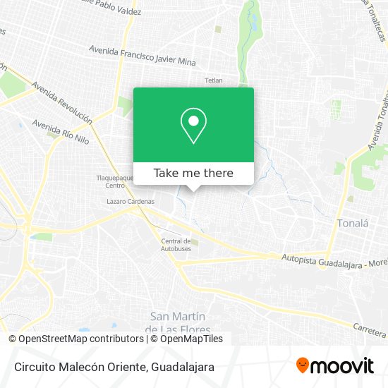 Circuito Malecón Oriente map
