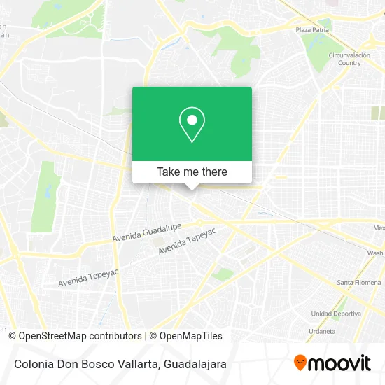 Colonia Don Bosco Vallarta map