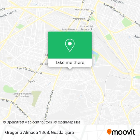 Gregorio Almada 1368 map